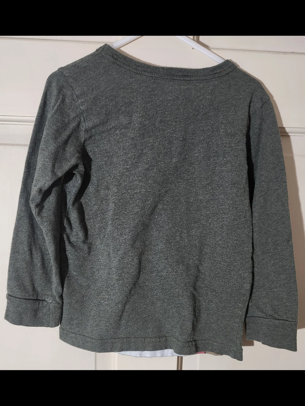 Carter's Heather Gray/Green Bear Graphic Long-Sleeve Tee with Red Plaid Hat